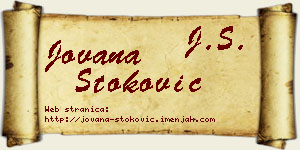 Jovana Stoković vizit kartica